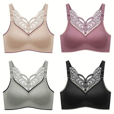 Butterfly embroidery wirefree bra  2022