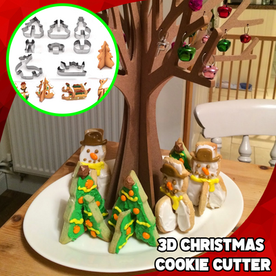 3D Christmas Cookie Cutter (8pcs)