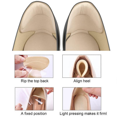 1 Pair of Super Soft T-shaped Silicone Anti-bladder Heel Pad
